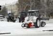 Snowplow in the city street