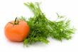 green dill and red tomato