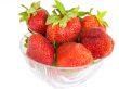 strawberry on a dessert dish