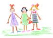 three little girls
