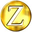 3D Golden Letter Z