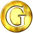 3D Golden Letter G