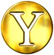 3D Golden Letter Y