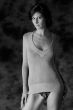 tall brunette in sweater only