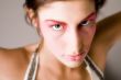 Pretty brunette with extreme make-up
