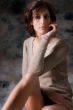 tall brunette in sweater only