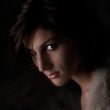 Portrait of a beautiful young tall woman