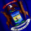 Michigan Flag Closeup