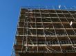 Construction site and scaffolding