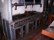 Old galley kitchen from railway transport