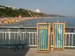 Two leaning deckchairs