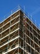 Construction site and scaffolding