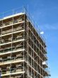 Construction site and scaffolding