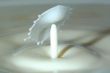 Splash in a milk glass