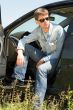 man in the car