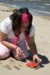 Girl Making Sand Sculpture