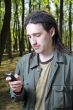 Young man with dreadlock hair.