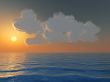 Brightly yellow sunset