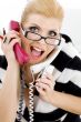 screaming businesswoman