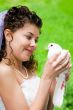 Bride with dove