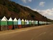 Long row of beach huts
