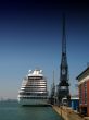 Cruise liner at dockside