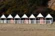 a row of beach huts