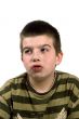 boy is making funny face