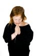 little girl praying