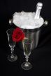 Iced champagne with Rose
