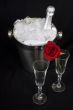 Iced champagne with Rose