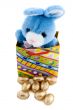 Blue plush Easter rabbit