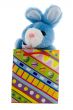 Blue plush Easter rabbit
