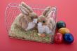 Easter bunny in a cage