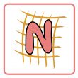 alphabet for children education (N)