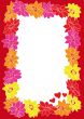 flower frame with hearts