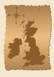 Old map of Great Britain and Ireland