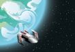 space ship in orbit