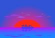 illustration of sunset