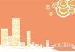 orange background with city