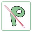 alphabet for children education (P)