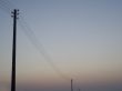 electrical masts at sunrise