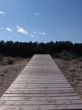 Footbridge and beach