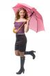 young girl with pink umbrella