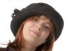 smiling woman in hat