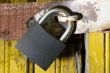 metallic padlock