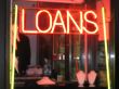 Signs for loans in pawnbrokers shop