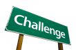 Challenge Road Sign with Clipping Path