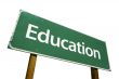 Education Road Sign with Clipping Path