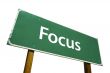 Focus Road Sign with Clipping Path